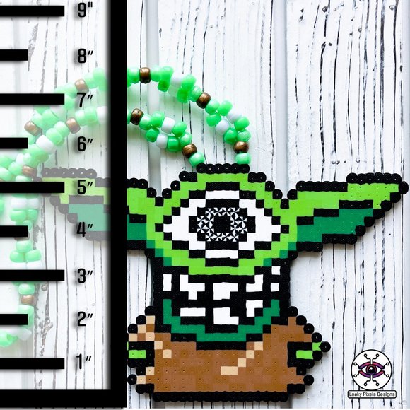 Grogu Subtronics Perler Necklace - Picture 6 of 6